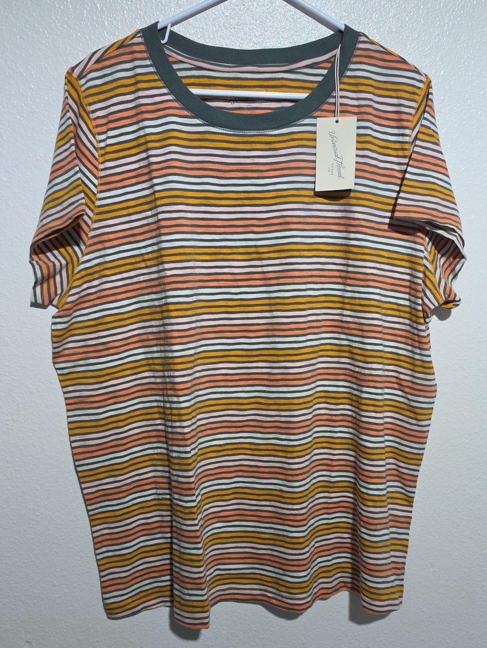 Universal Thread Multicolor Striped Short-Sleeve Tee